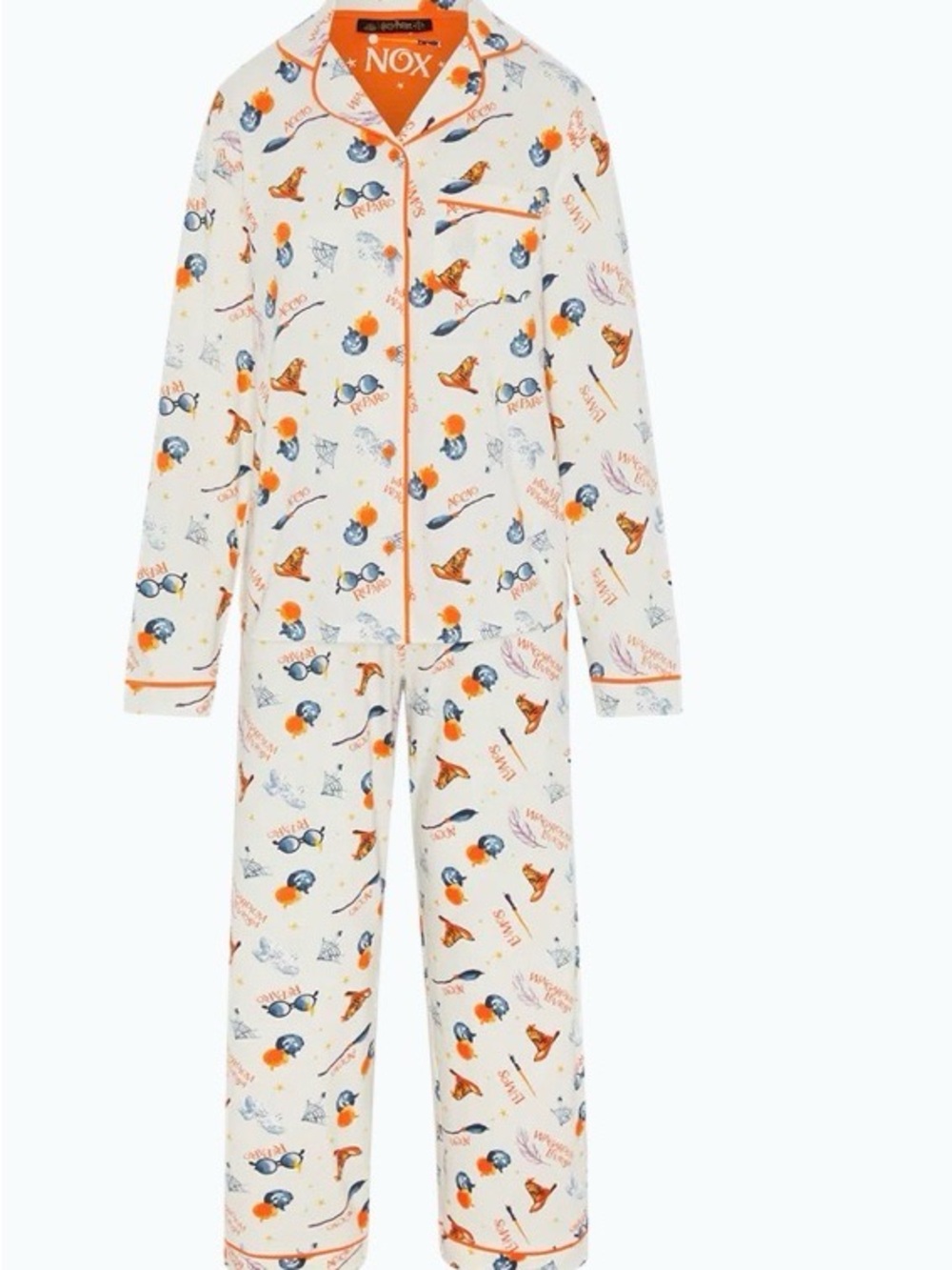 NWOT retired Harry Potter Halloween Lumos Nox Pajama Set Size Large, Rare read